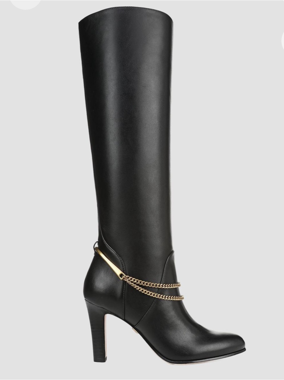 NIB** Veronica Beard
Tarian Leather Chain Pull-On Tall Boots